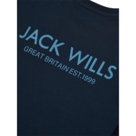 Tricou cu imprimeu Jack Wills B pentru barbati albastru inchis bleumarin