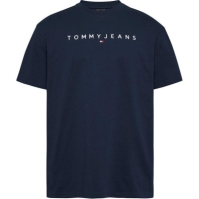 Tricou cu logo Blugi Tommy TJM REG LINEAR EXT inchis bleumarin