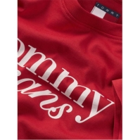 Tricou cu logo Blugi Tommy TJW SLIM ESSENTIAL EXT rosu hot