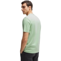 Tricou cu logo Boss Crew -Shirt open verde