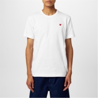 Tricou cu logo COMME DES GARCONS PLAY Applique -Shirt alb