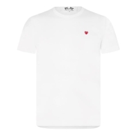 Tricou cu logo COMME DES GARCONS PLAY Applique -Shirt alb