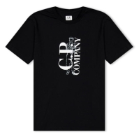 Tricou cu logo CP COMPANY CP Front copii negru