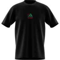 Tricou cu logo grafic adidas pentru Barbati negru pizza