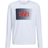 Tricou cu logo Jack and Jones Corp pentru copii alb