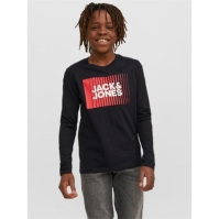 Tricou cu logo Jack and Jones Corp pentru copii negru