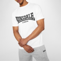 Tricou cu logo Lonsdale Essentials alb