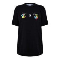 Tricou cu logo OFF alb Off Swim femei negru