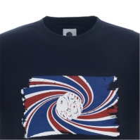 Tricou cu logo Pretty verde Swirl pentru barbati bleumarin