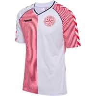 Tricou Deplasare Hummel Denmark 1986 Retro pentru adulti alb