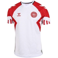 Tricou Deplasare Hummel Denmark 2023 pentru adulti alb rosu