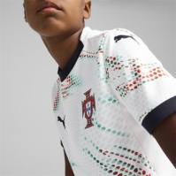 Tricou Deplasare Puma Portugalia 2025 Juniors alb negru