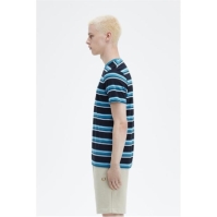 Tricou dungi Fred Perry Fred barbati negru gri v18