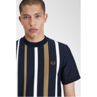 Tricou dungi Fred Perry Fred Grad barbati bleumarin