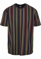 Tricou dungi Printed supradimensionat Retro bleumarin burnedred Urban Classics