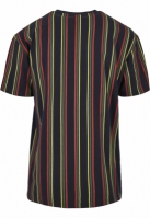 Tricou dungi Printed supradimensionat Retro bleumarin burnedred Urban Classics