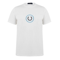 Tricou Fred Perry Branding snow alb