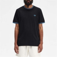 Tricou Fred Perry Twin Tipped negru gri v18