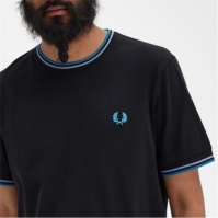 Tricou Fred Perry Twin Tipped negru gri v18