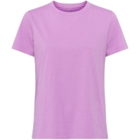 Tricou French Connection Boyfit Organic bumbac roz violet