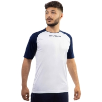 Tricou Givova Capo Interlock alb-albastru MAC03 0304