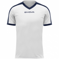 Tricou Givova Revolution Interlock alb-bleumarin MAC04 0304