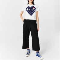 Tricou imprimat COMME DES GARCONS PLAY Logo-Polka Dot -Shirt pentru Femei alb