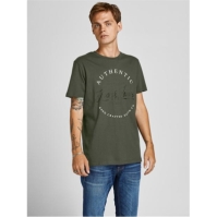 Tricou Jack and Jones 5-. maneca scurta pentru Barbati alb gri visiniu kaki bleumarin