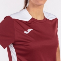 Tricou Joma Championship Vi cu Maneca Scurta visiniu alb rosu burgundy