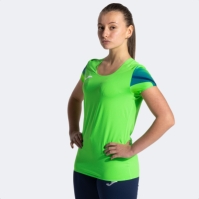 Tricou Joma Elite Xi maneca scurta Fluor verde bleumarin fosforescent