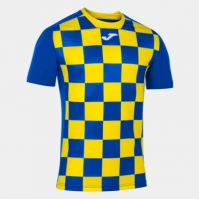 Steag Tricou Joma II Royal-galben cu maneca scurta albastru roial