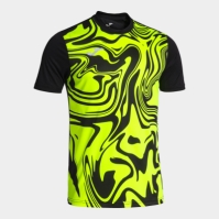 Tricou Joma Lion II maneca scurta negru Fluor galben fosforescent