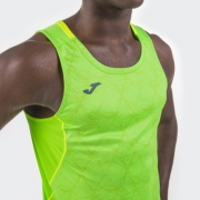 Tricou jogging Record Joma II verde Fluor-galben fara maneci