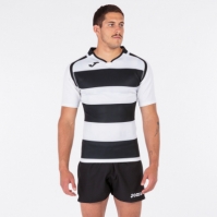 Tricou Rugby Joma negru-alb cu maneca scurta