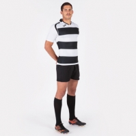 Tricou Rugby Joma negru-alb cu maneca scurta