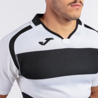 Tricou Rugby Joma negru-alb cu maneca scurta