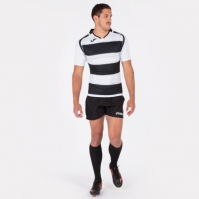 Tricou Rugby Joma negru-alb cu maneca scurta