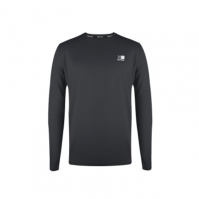 Tricou Karrimor cu Maneca Lunga Run pentru Barbati gri carbune