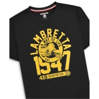 Tricou Lambretta negru auriu