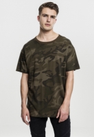 Tricou larg Camo oliv camuflaj Urban Classics