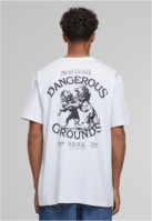 Tricou larg Dangerous Grounds alb Mister Tee