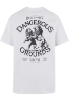 Tricou larg Dangerous Grounds alb Mister Tee