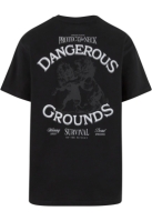 Tricou larg Dangerous Grounds negru Mister Tee