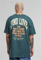 Tricou larg Find Love verde Mister Tee