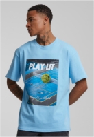 Tricou larg PlayLit Heavy albastru Mister Tee