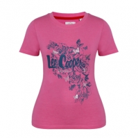 Tricou Lee Cooper clasic pentru Femei roz gri