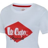 Tricou Lee Cooper Diamond pentru Femei alb