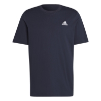 Tricou logo Linear Embroidered adidas Essentials Single Jersey pentru Barbati bleumarin