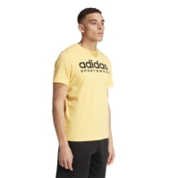 Tricouri Tricou cu logo adidas Essentials Single Jersey - pentru Barbati galben spw