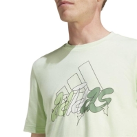 Tricouri Tricou cu logo adidas Essentials Single Jersey - pentru Barbati verde illus bos